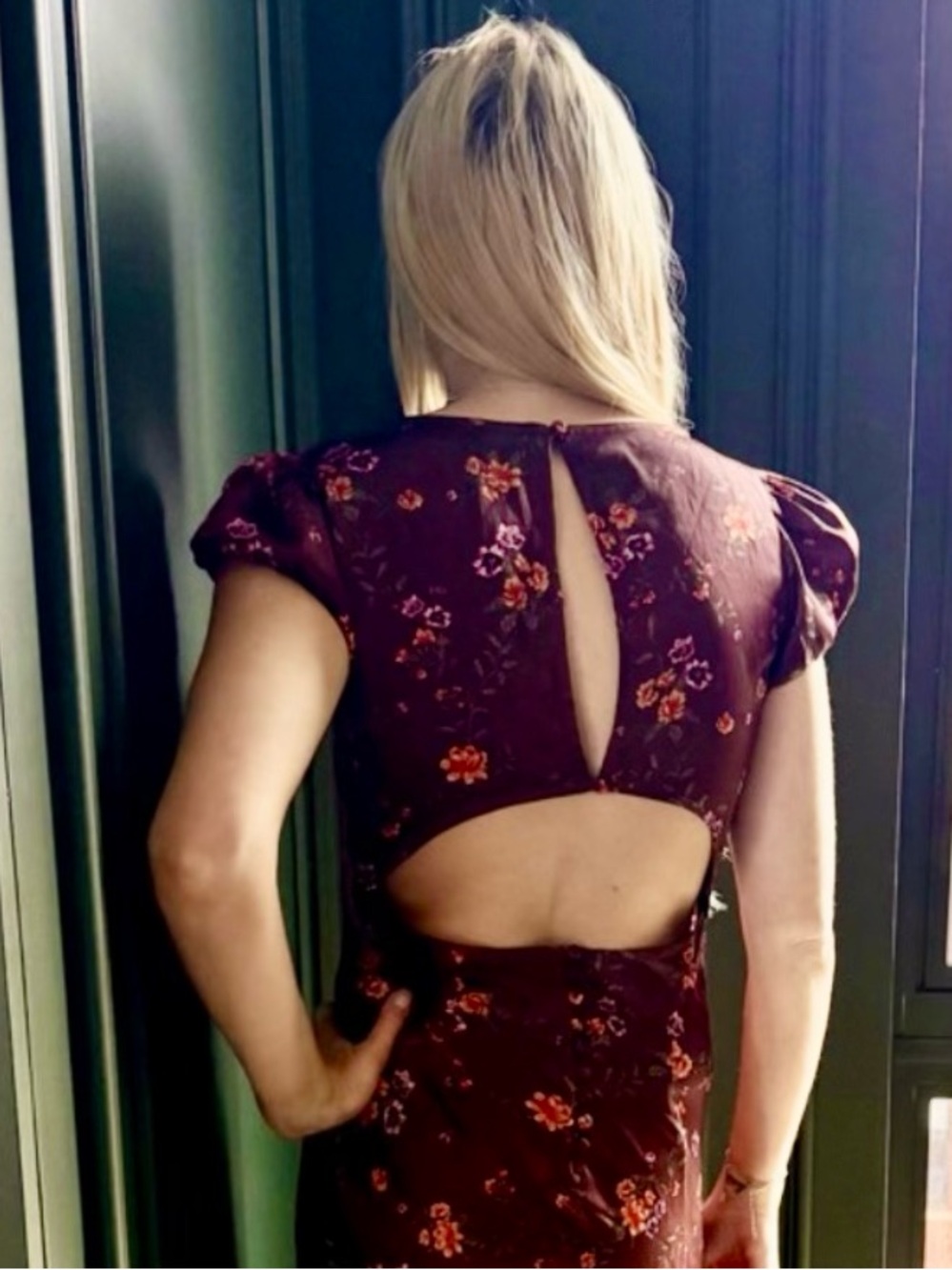 Free People Butterfly Babe Cutout Lace Maxi Dress - Floral Brown - Picture 7 of 15